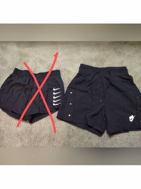 Nike Black Lightweight Sport Shorts with Snap Panels